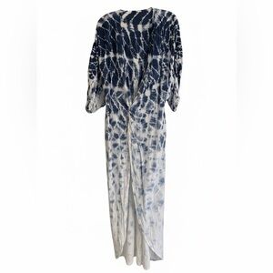 Surf Gypsy Blue & White Tie-Dye coverup